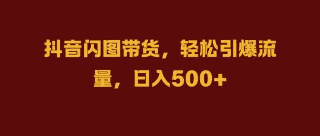 抖音闪图带货,轻松引爆流量,日入几张【揭秘】网创吧-网创项目资源站-副业项目-创业项目-搞钱项目网创吧