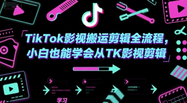TikTok影视搬运剪辑全流程,小白也能学会从TK影视剪辑网创吧-网创项目资源站-副业项目-创业项目-搞钱项目网创吧