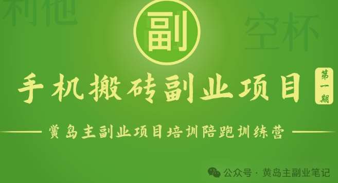 手机搬砖小副业项目训练营1.0,实测1小时收益50+,一部手机轻松日入100+网创吧-网创项目资源站-副业项目-创业项目-搞钱项目网创吧
