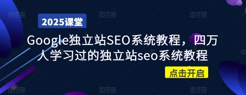 Google独立站SEO系统教程,四万人学习过的独立站seo系统教程网创吧-网创项目资源站-副业项目-创业项目-搞钱项目网创吧