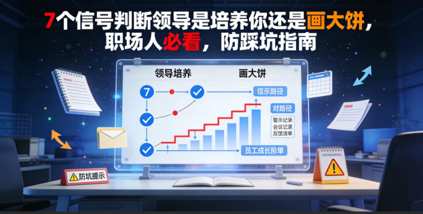 付费文章:7个信号判断领导是培养你还是画大饼,职场人必看,防踩坑指南网创吧-网创项目资源站-副业项目-创业项目-搞钱项目网创吧