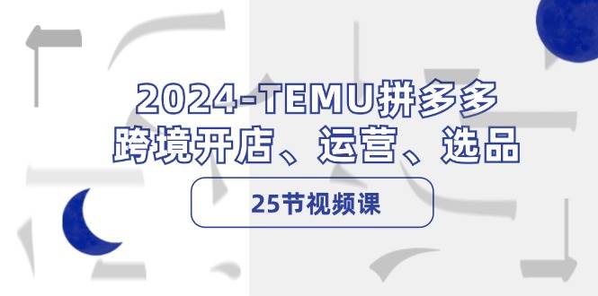 (12106期)2024-TEMU拼多多·跨境开店、运营、选品(25节视频课)网创吧-网创项目资源站-副业项目-创业项目-搞钱项目网创吧