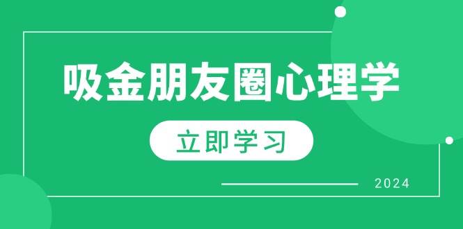 朋友圈吸金心理学：揭秘心理学原理，增加业绩，打造个人IP与行业权威网创吧-网创项目资源站-副业项目-创业项目-搞钱项目网创吧