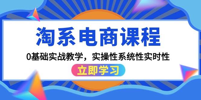 (9704期)淘系电商课程,0基础实战教学,实操性系统性实时性(15节课)网创吧-网创项目资源站-副业项目-创业项目-搞钱项目网创吧