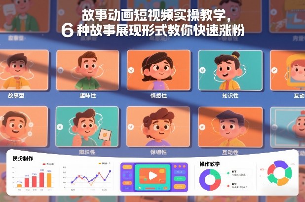 故事动画短视频实操教学,6种故事展现形式教你快速涨粉网创吧-网创项目资源站-副业项目-创业项目-搞钱项目网创吧