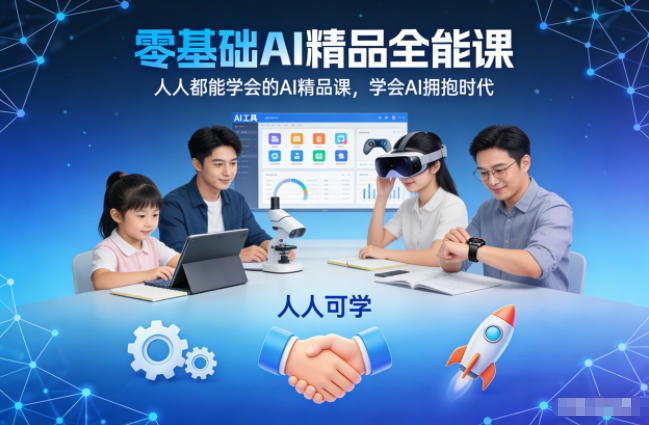 零基础AI精品全能课,人人都能学会的AI精品课,学会AI拥抱时代网创吧-网创项目资源站-副业项目-创业项目-搞钱项目网创吧