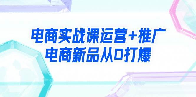 (9313期)电商实战课运营+推广,电商新品从0打爆(99节视频课)网创吧-网创项目资源站-副业项目-创业项目-搞钱项目网创吧
