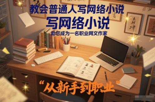 教会普通人写网络小说,助您成为一名职业网文作家网创吧-网创项目资源站-副业项目-创业项目-搞钱项目网创吧