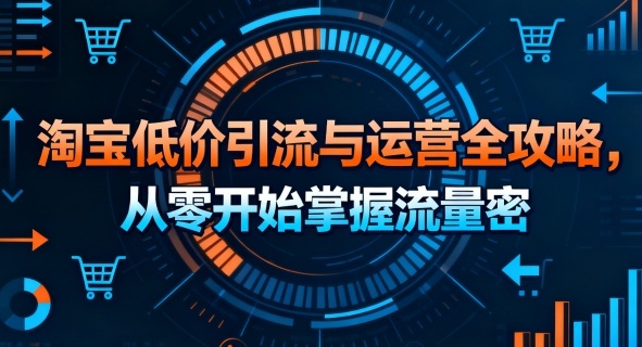 淘宝低价引流与运营全攻略,从零开始掌握流量密码网创吧-网创项目资源站-副业项目-创业项目-搞钱项目网创吧