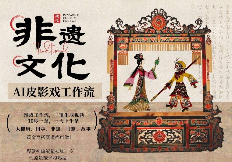 AI一键生成民俗文化非遗皮影戏视频,一刀不剪无需剪辑,30S一条,一天上百条,流量财富嘎嘎猛网创吧-网创项目资源站-副业项目-创业项目-搞钱项目网创吧
