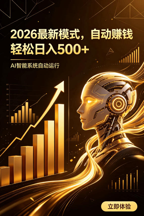 AI智能广告,自动賺钱新模式,轻松日入500+,主业副业都可做,适合任何人群【揭秘】网创吧-网创项目资源站-副业项目-创业项目-搞钱项目网创吧