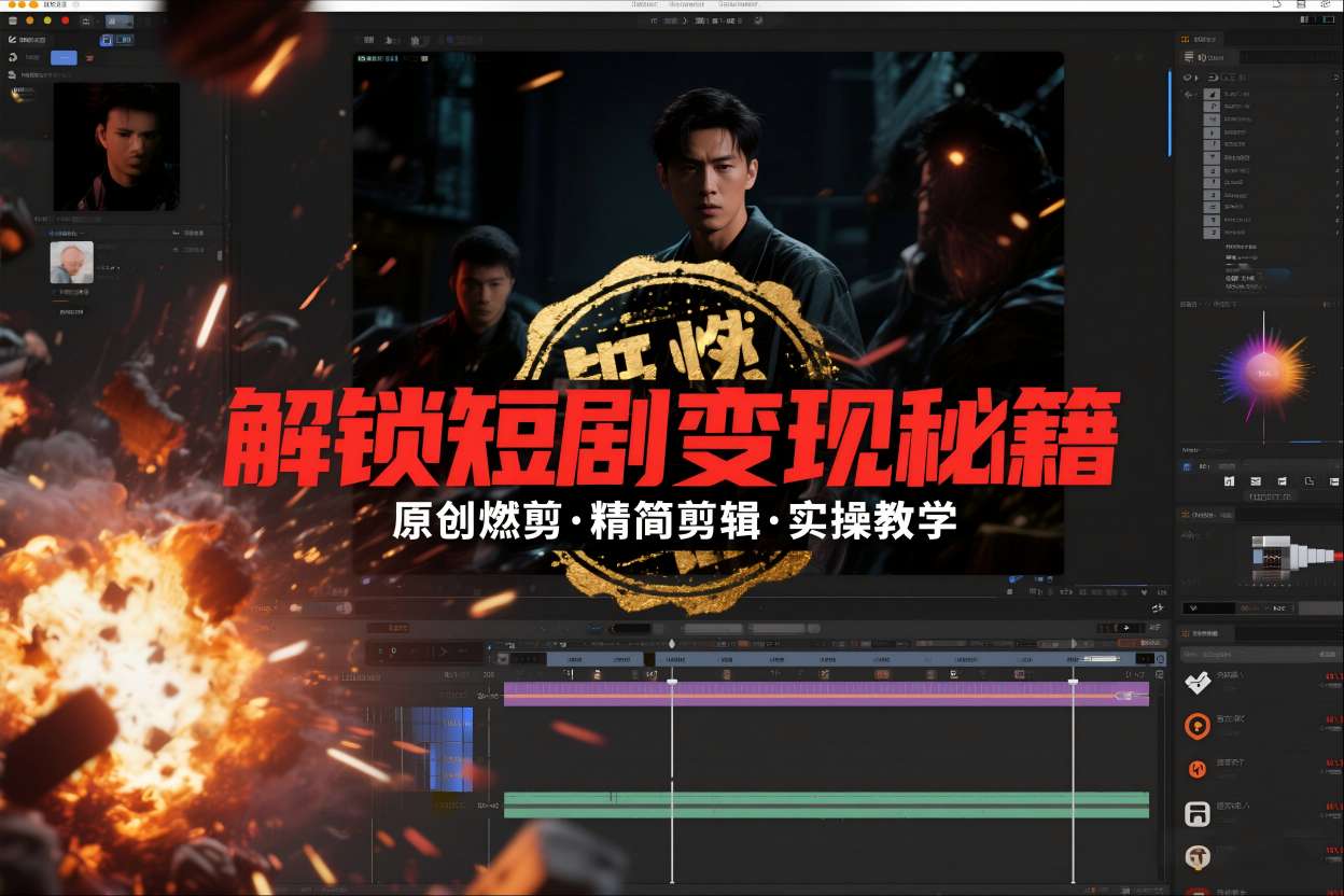 短剧拉新之原创燃剪精简剪辑实操课,解锁短剧变现秘籍网创吧-网创项目资源站-副业项目-创业项目-搞钱项目网创吧