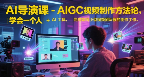 AI导演课-AIGC视频制作方法论,学会一个人+AI工具,完成如同小型视频团队般的创作工作,实现导演梦网创吧-网创项目资源站-副业项目-创业项目-搞钱项目网创吧