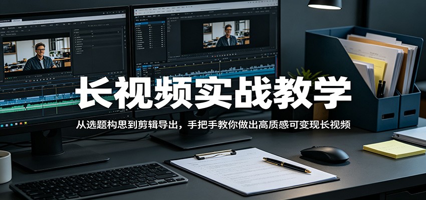 长视频实战教学,从选题构思到剪辑导出,手把手教你做出高质感可变现长视频网创吧-网创项目资源站-副业项目-创业项目-搞钱项目网创吧