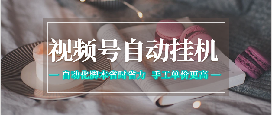 视频号自动挂机，自动化脚本省时省力，手工单价更高网创吧-网创项目资源站-副业项目-创业项目-搞钱项目网创吧