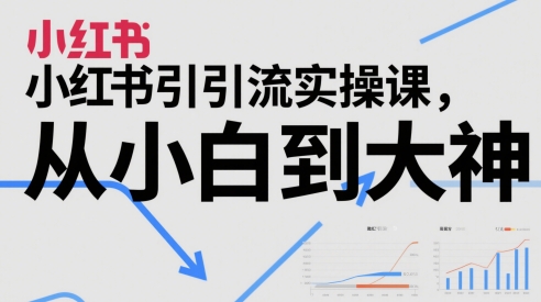 小红书引流实操课,从小白到大神网创吧-网创项目资源站-副业项目-创业项目-搞钱项目网创吧