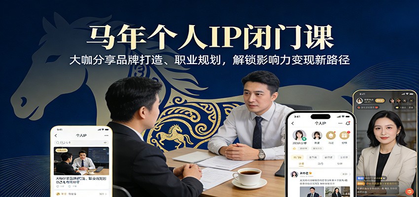 马年个人IP闭门课，大咖分享品牌打造、职业规划，解锁影响力变现新路径网创吧-网创项目资源站-副业项目-创业项目-搞钱项目网创吧