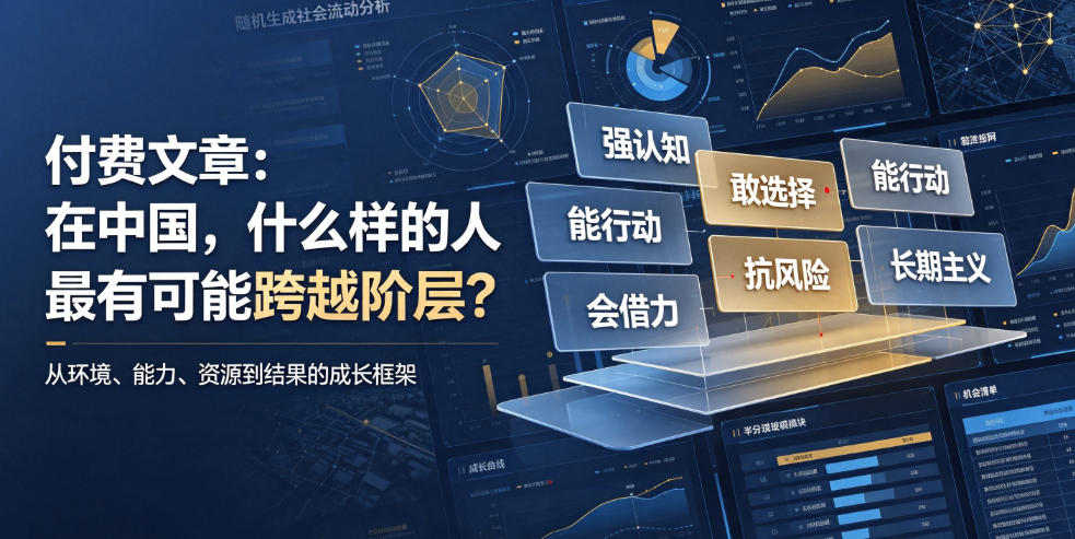 付费文章:在中国,什么样的人最有可能跨越阶层?网创吧-网创项目资源站-副业项目-创业项目-搞钱项目网创吧