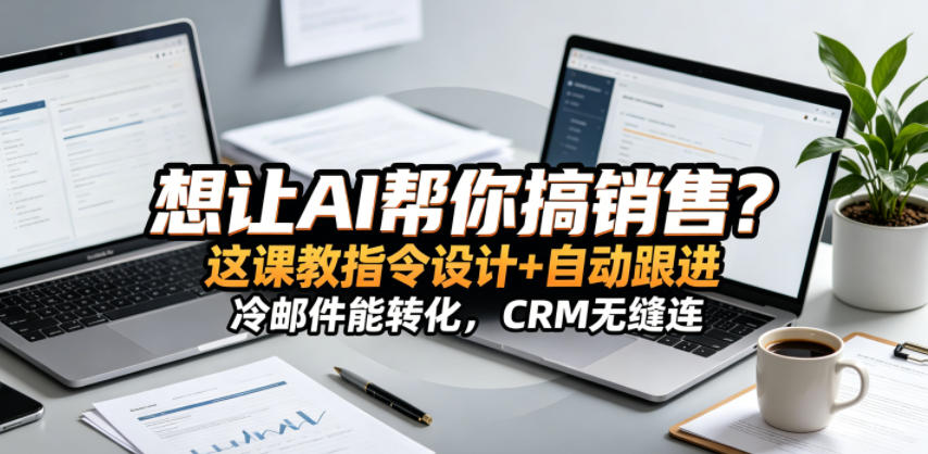 想让AI帮你搞销售?这课教指令设计+自动跟进,冷邮件能转化,CRM无缝连!【原创双语字幕】网创吧-网创项目资源站-副业项目-创业项目-搞钱项目网创吧