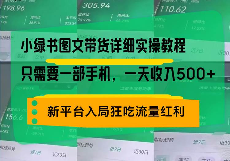 (13509期)小绿书图文带货详细实操教程,只需要一部手机,一天收入500+,轻松变现网创吧-网创项目资源站-副业项目-创业项目-搞钱项目网创吧