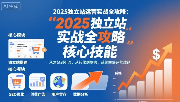 2025独立站运营实战全攻略,一站式掌握独立站运营核心技能网创吧-网创项目资源站-副业项目-创业项目-搞钱项目网创吧