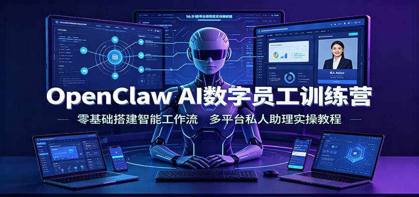 OpenClaw AI数字员工训练营:零基础搭建智能工作流,多平台私人助理实操教程网创吧-网创项目资源站-副业项目-创业项目-搞钱项目网创吧
