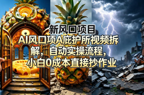 新风口项目AI庇护所视频拆解,自动实操流程,小白0成本直接抄作业网创吧-网创项目资源站-副业项目-创业项目-搞钱项目网创吧