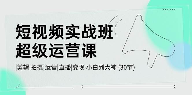 (10836期)短视频实战班-超级运营课,|剪辑|拍摄|运营|直播|变现 小白到大神 (30节)网创吧-网创项目资源站-副业项目-创业项目-搞钱项目网创吧
