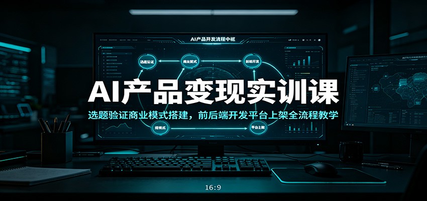 AI产品变现实训课：选题验证商业模式搭建，前后端开发平台上架全流程教学网创吧-网创项目资源站-副业项目-创业项目-搞钱项目网创吧