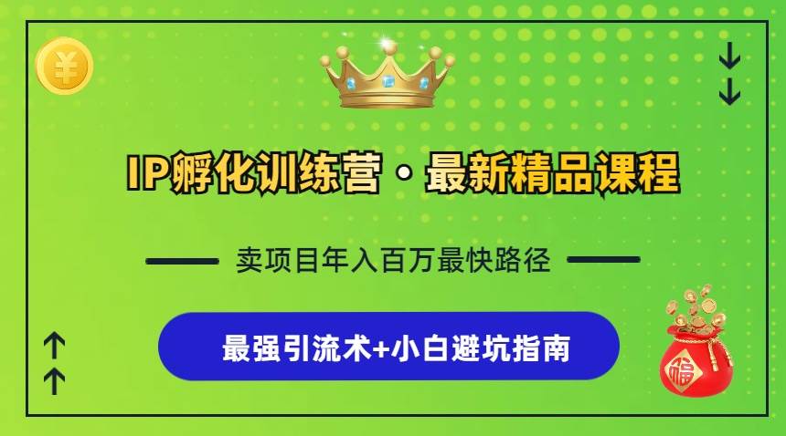 (13055期)IP孵化训练营,知识付费全流程+最强引流术+小白避坑指南网创吧-网创项目资源站-副业项目-创业项目-搞钱项目网创吧
