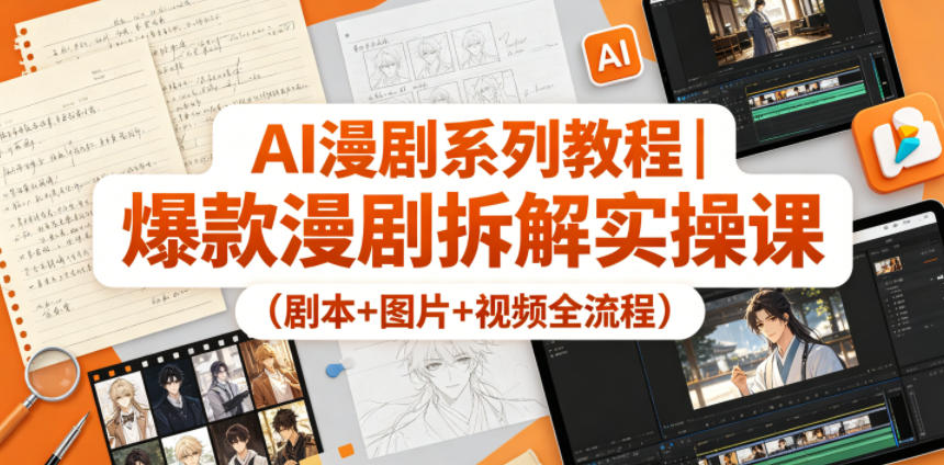 AI漫剧系列教程|爆款漫剧拆解实操课(剧本+图片+视频全流程)网创吧-网创项目资源站-副业项目-创业项目-搞钱项目网创吧