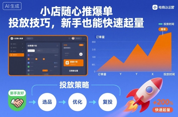 小店随心推爆单投放技巧,新手也能快速起量网创吧-网创项目资源站-副业项目-创业项目-搞钱项目网创吧
