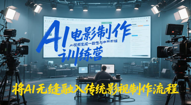 AI电影制作训练营,掌握AI视频生成一致性与电影剪辑,将AI无缝融入传统影视制作流程网创吧-网创项目资源站-副业项目-创业项目-搞钱项目网创吧