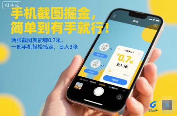 手机截图掘金,简单到有手就行!两张截图就能賺0.7米,一部手机轻松搞定,日入3张【揭秘】网创吧-网创项目资源站-副业项目-创业项目-搞钱项目网创吧