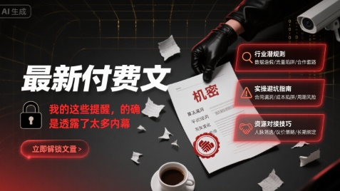 最新付费文:我的这些提醒,的确是透露了太多内幕网创吧-网创项目资源站-副业项目-创业项目-搞钱项目网创吧