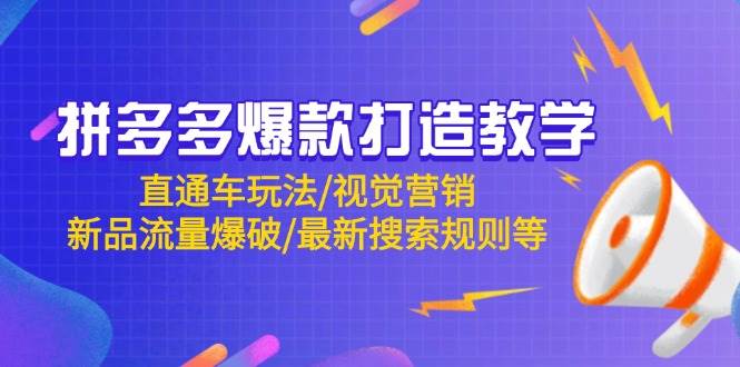 (14681期)拼多多爆款打造教学:直通车玩法/视觉营销/新品流量爆破/最新搜索规则等网创吧-网创项目资源站-副业项目-创业项目-搞钱项目网创吧
