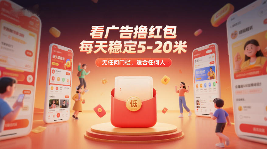 看广告撸红包,每天稳定5-20米,无任何门槛,适合任何人网创吧-网创项目资源站-副业项目-创业项目-搞钱项目网创吧