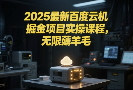 2025最新百度云机掘金项目实操课程单窗口保底5-10元月收益单窗口150+【揭秘】网创吧-网创项目资源站-副业项目-创业项目-搞钱项目网创吧