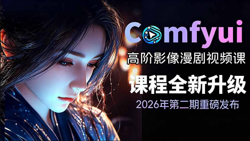 2026新版ComfyUI漫剧动画全流程实战课,0基础入门到进阶全流程动态漫,轻松实现流量变现网创吧-网创项目资源站-副业项目-创业项目-搞钱项目网创吧
