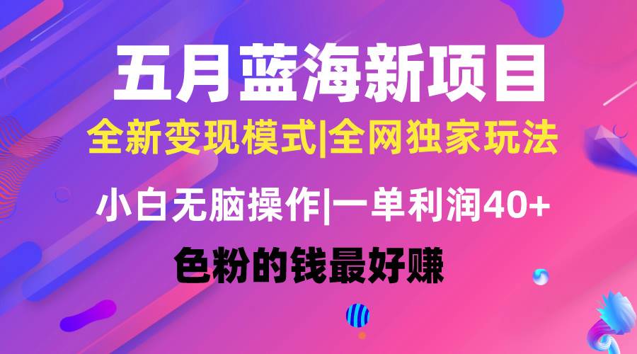 (10477期)五月蓝海项目全新玩法,小白无脑操作,一天几分钟,矩阵操作,月入4万+网创吧-网创项目资源站-副业项目-创业项目-搞钱项目网创吧