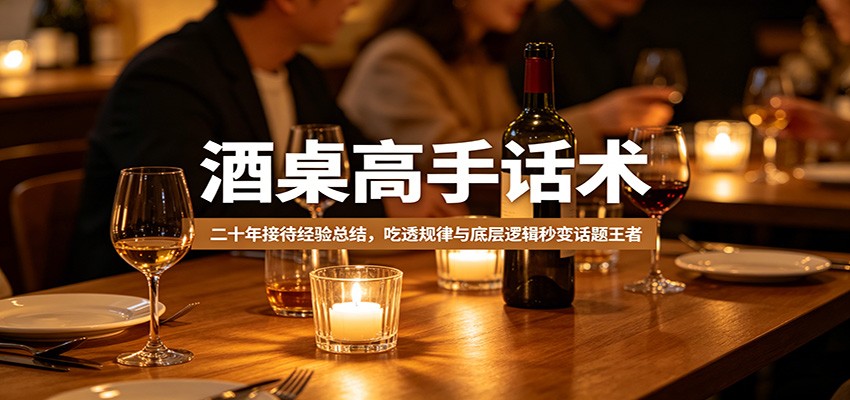 酒桌高手话术：二十年接待经验总结，吃透规律与底层逻辑秒变话题王者网创吧-网创项目资源站-副业项目-创业项目-搞钱项目网创吧