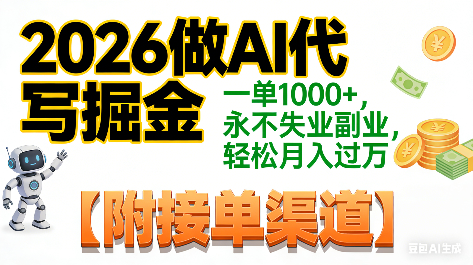 2026做AI代写掘金,一单1000+,永不失业副业,轻松月入过万,【附接单渠道】网创吧-网创项目资源站-副业项目-创业项目-搞钱项目网创吧