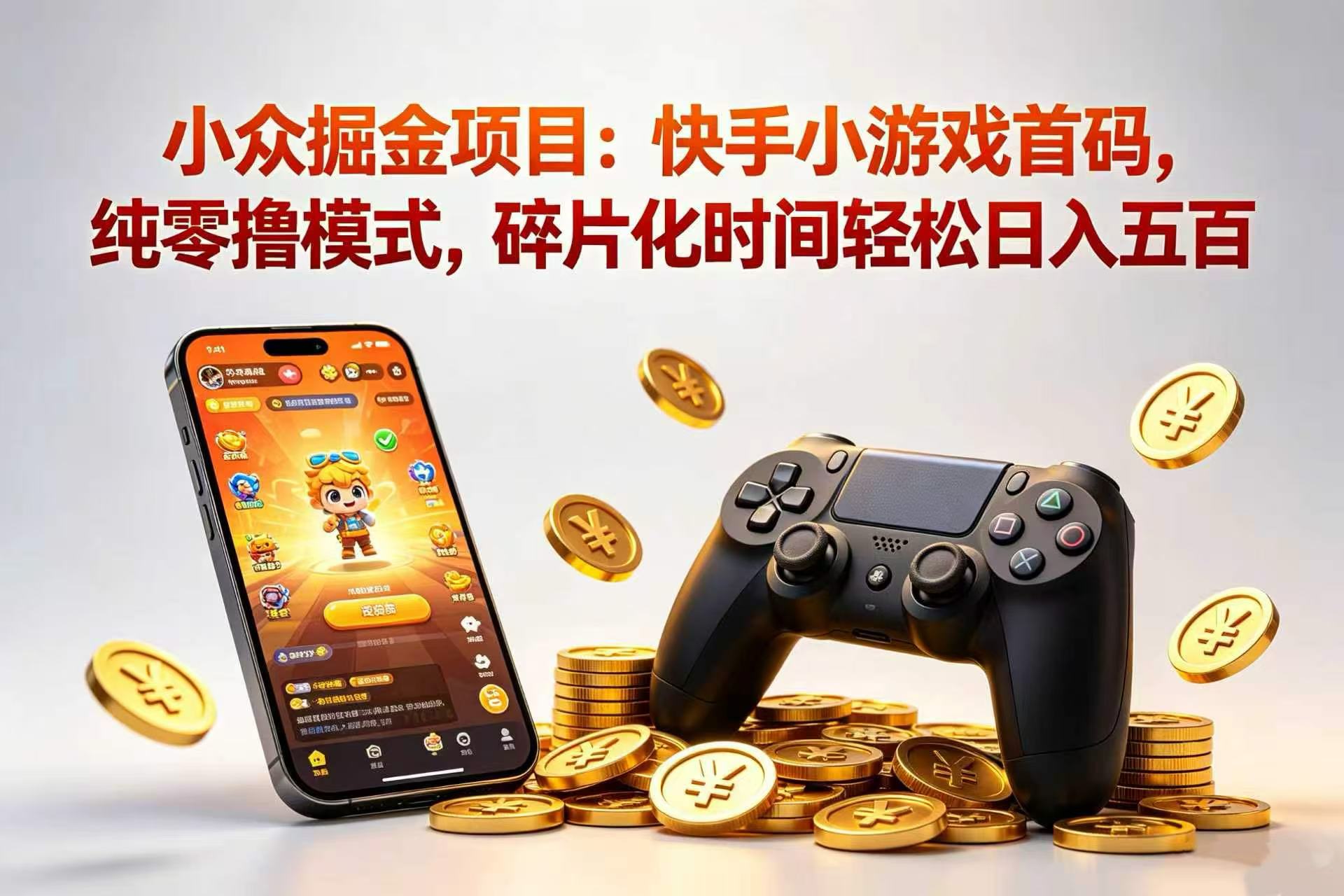 小众掘金项目:快手小游戏首码,纯零撸模式,碎片化时间轻松日入五百网创吧-网创项目资源站-副业项目-创业项目-搞钱项目网创吧