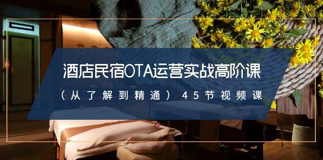 酒店民宿OTA运营实战高阶课(从了解到精通)45节视频课网创吧-网创项目资源站-副业项目-创业项目-搞钱项目网创吧