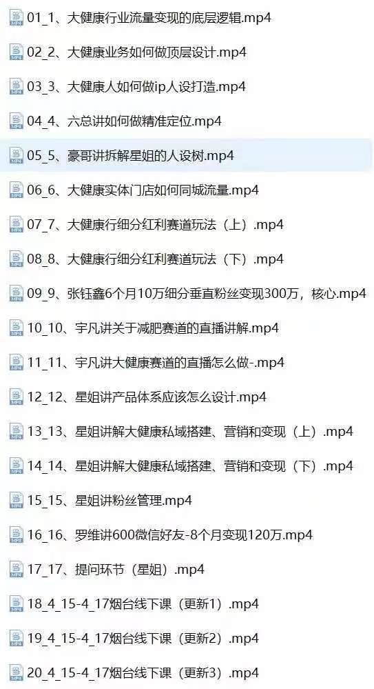 (10871期)大健康 流量 变现2.0:拓高变现 流量/成高客单/低粉高变现/只讲落地实战网创吧-网创项目资源站-副业项目-创业项目-搞钱项目网创吧