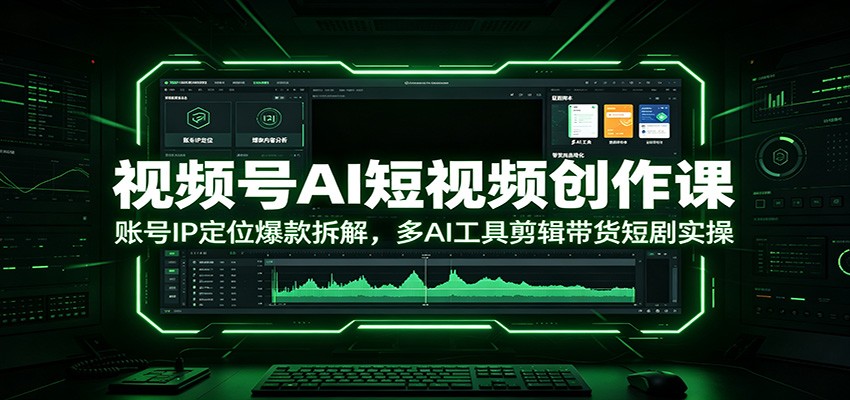 视频号AI短视频创作课：账号IP定位爆款拆解，多AI工具剪辑带货短剧实操网创吧-网创项目资源站-副业项目-创业项目-搞钱项目网创吧