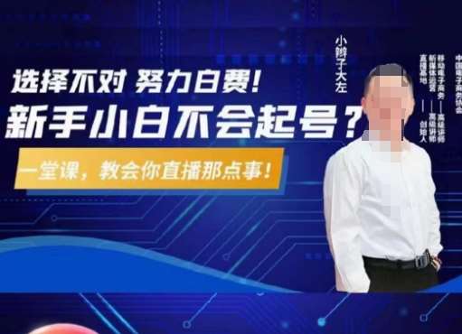 大左教您从0到1做直播带货,选择不对,努力白费,5小时课程搞定那点事,解决你起号问题网创吧-网创项目资源站-副业项目-创业项目-搞钱项目网创吧