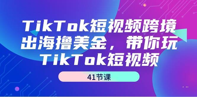 (9155期)TikTok短视频跨境出海撸美金,带你玩TikTok短视频(41节课)网创吧-网创项目资源站-副业项目-创业项目-搞钱项目网创吧