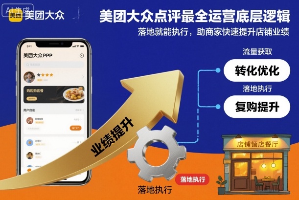 美团大众点评最全运营底层逻辑,落地就能执行,助商家快速提升店铺业绩网创吧-网创项目资源站-副业项目-创业项目-搞钱项目网创吧