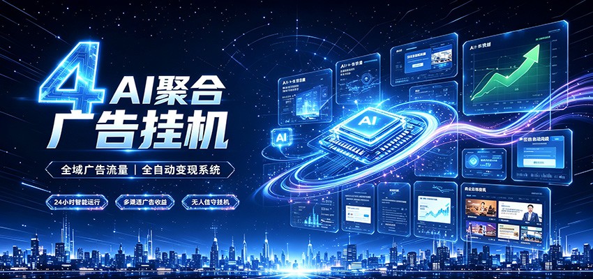 全域广告流量聚合,AI无人挂机稳赚佣金,打造长期稳定被动收入副业网创吧-网创项目资源站-副业项目-创业项目-搞钱项目网创吧